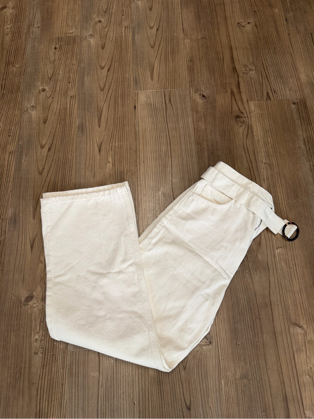 Reformation High-Waist Wide-Leg Jeans with Belt